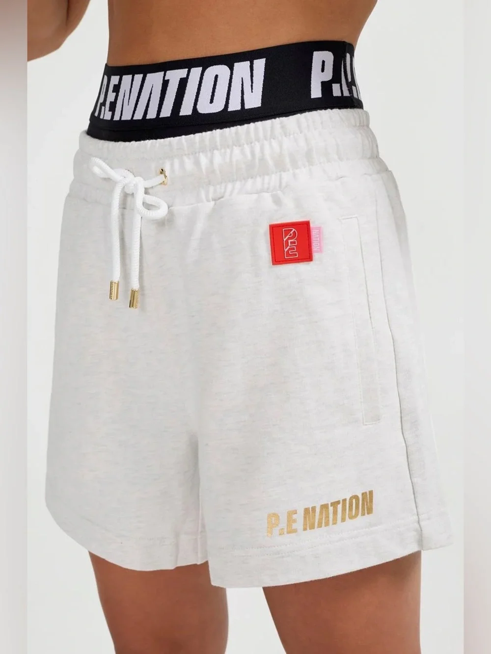 P.E Nation Sweeper Grey Marl Shorts